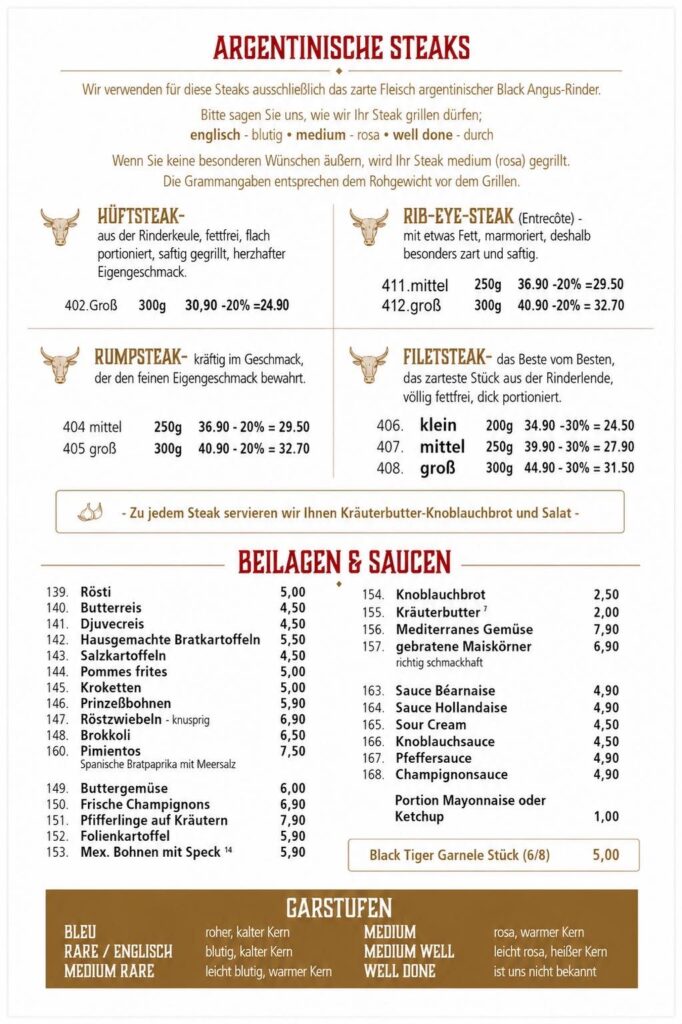 Angebot Steak Nick's Steakhouse Oer-Erkenschwick