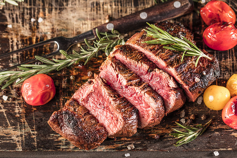 Fleisch, Steak. Filet aus Nick's Steakhouse